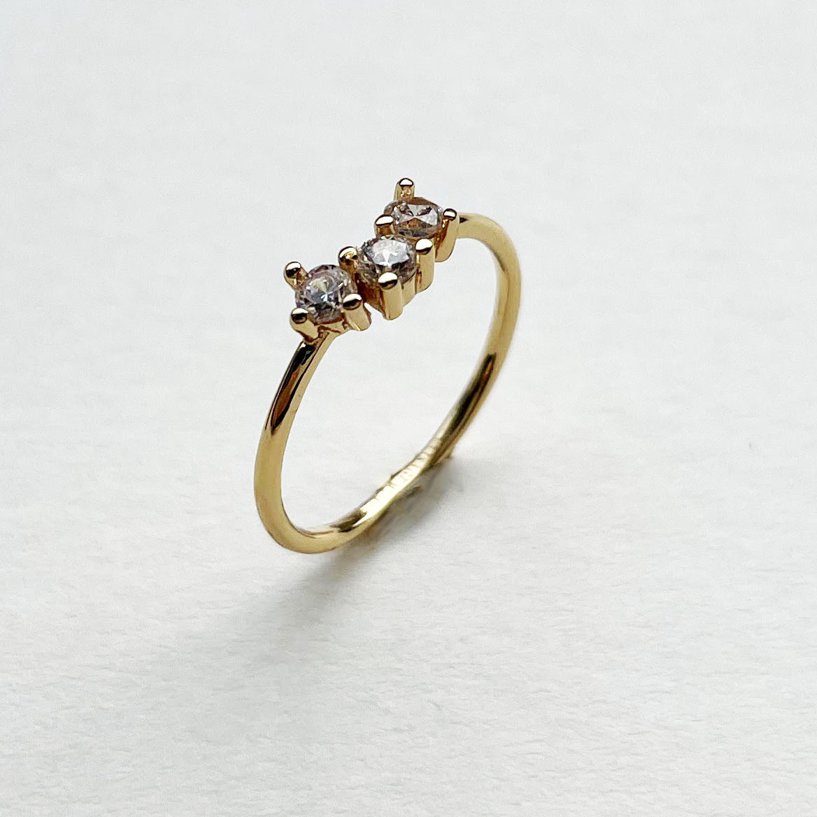 Silver/三顆寶石尾戒