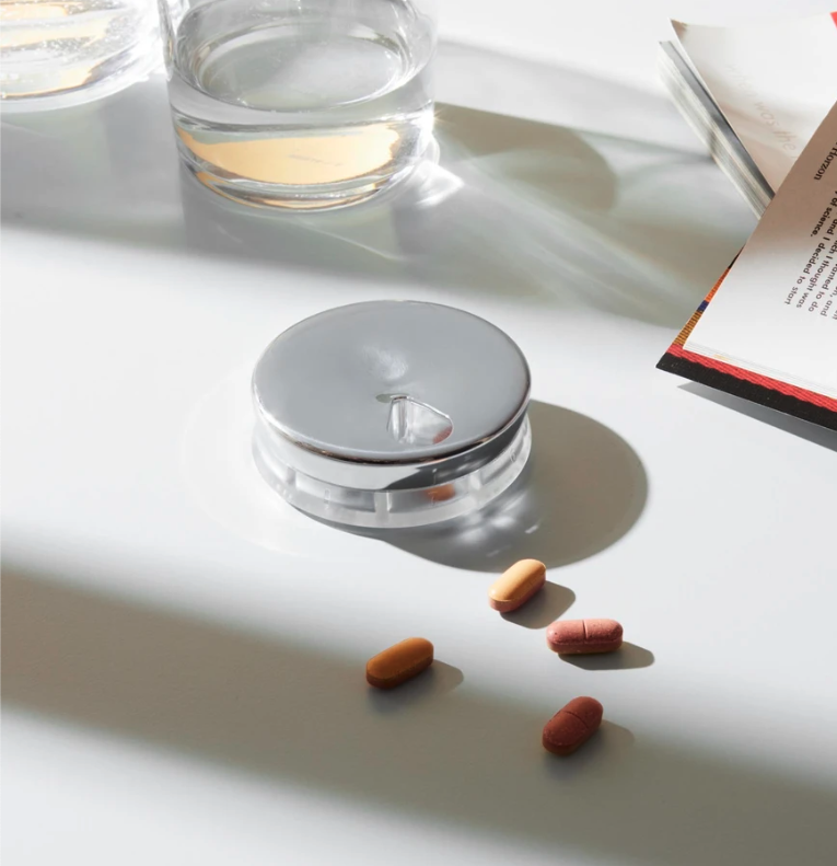 ALESSI YOYO PILLBOX BROWN