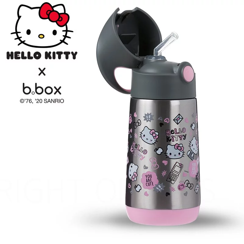 澳洲 b.box Kitty不鏽鋼吸管保冷杯-百變Kitty