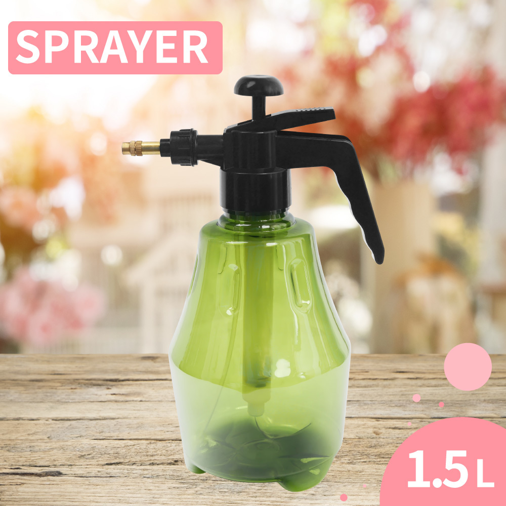 菱形氣壓噴壺噴水壺1.5L - 綠