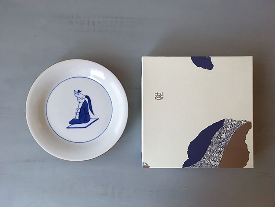 九谷燒-銘銘皿 5寸平皿 笛吹 雞冠