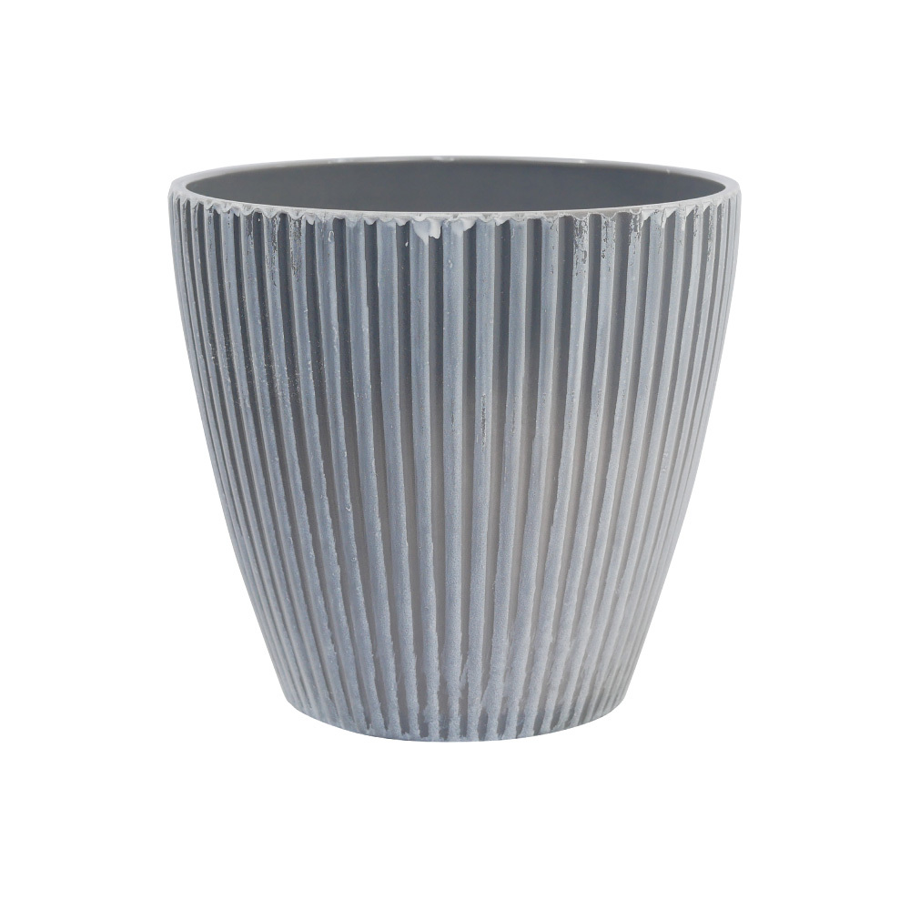 北歐復古仿水泥花盆 - 2號直紋 2入