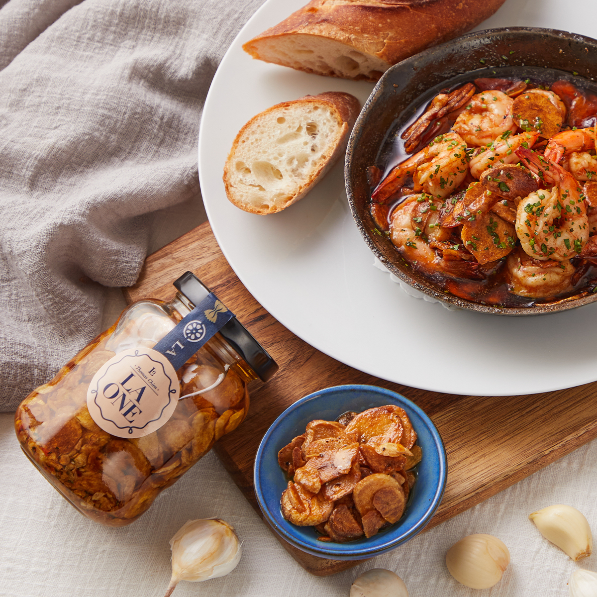 香草蒜片橄欖油