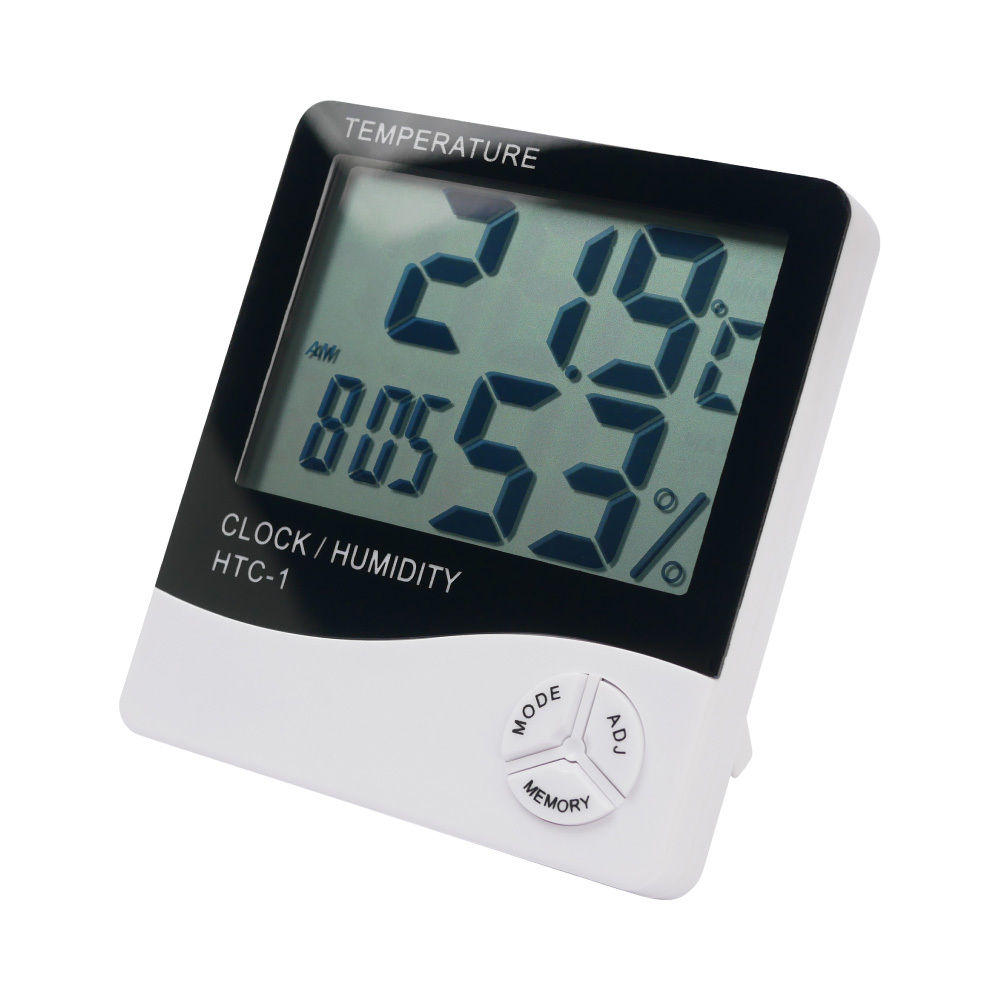 單色LED多功能電子時鐘掛鐘 - 黑白