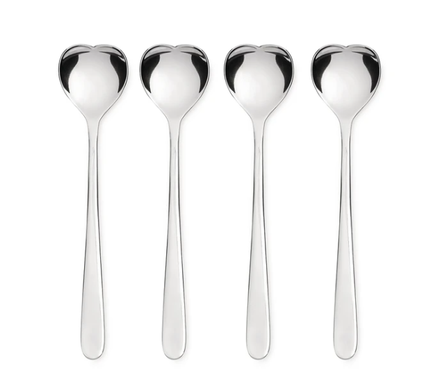 ALESSI BIG LOVE SET OF 4 ICE CREAM SPOONS