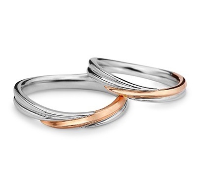 18K白金/黃金/玫瑰金結婚戒指