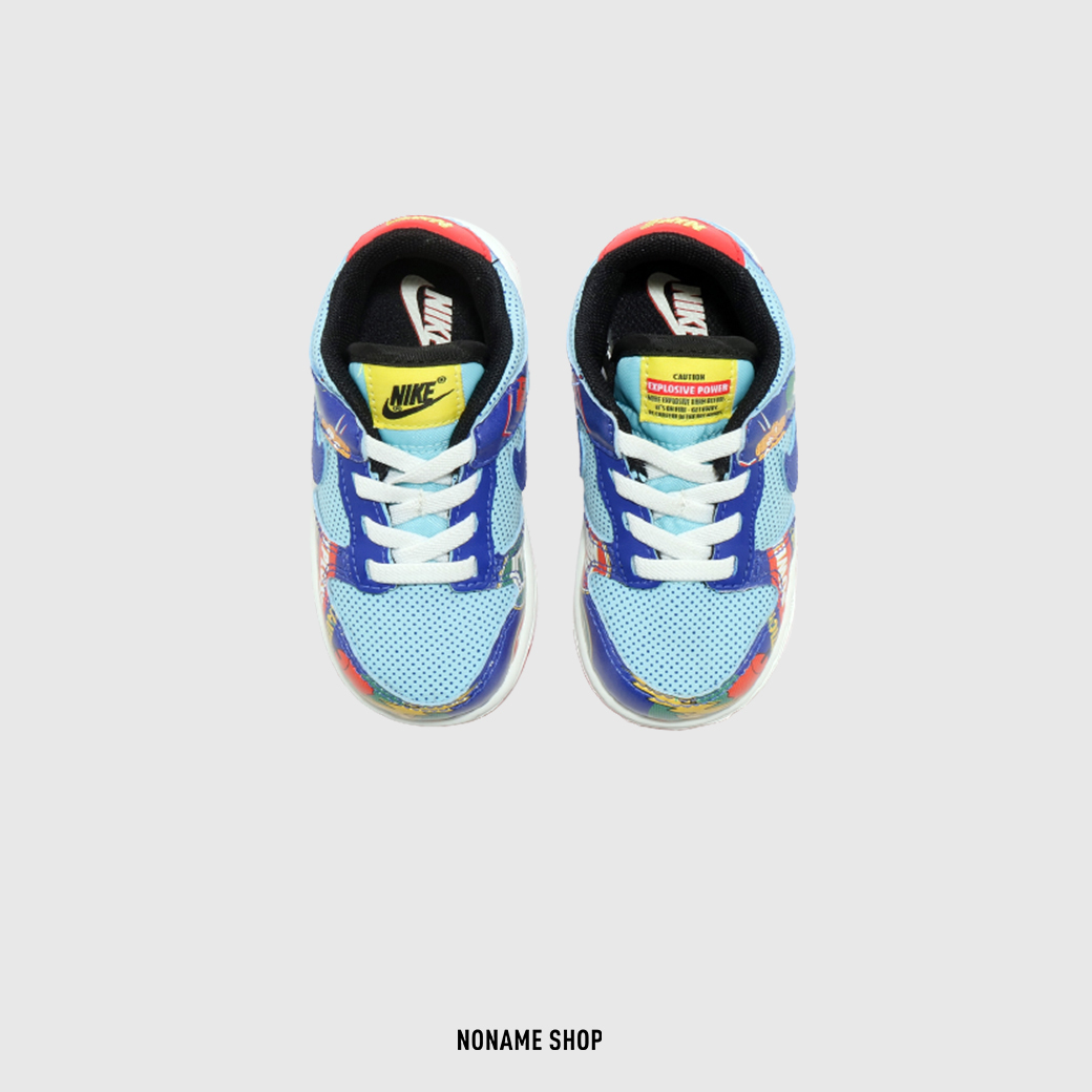NIKE Dunk Low Retro " Firecracker " 刮刮樂 撕撕樂 鞭炮 CNY 中國年 新年 蛋殼 3層鞋面 藍紅 (兒童款)