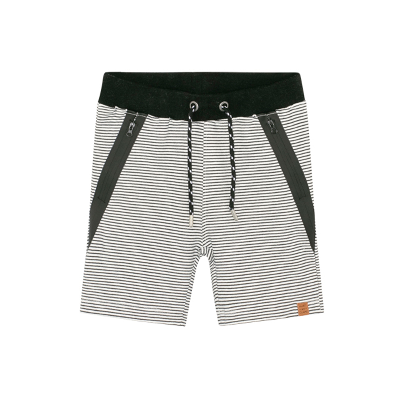 〖 Hust & Claire 〗黑白橫條抽繩短褲
