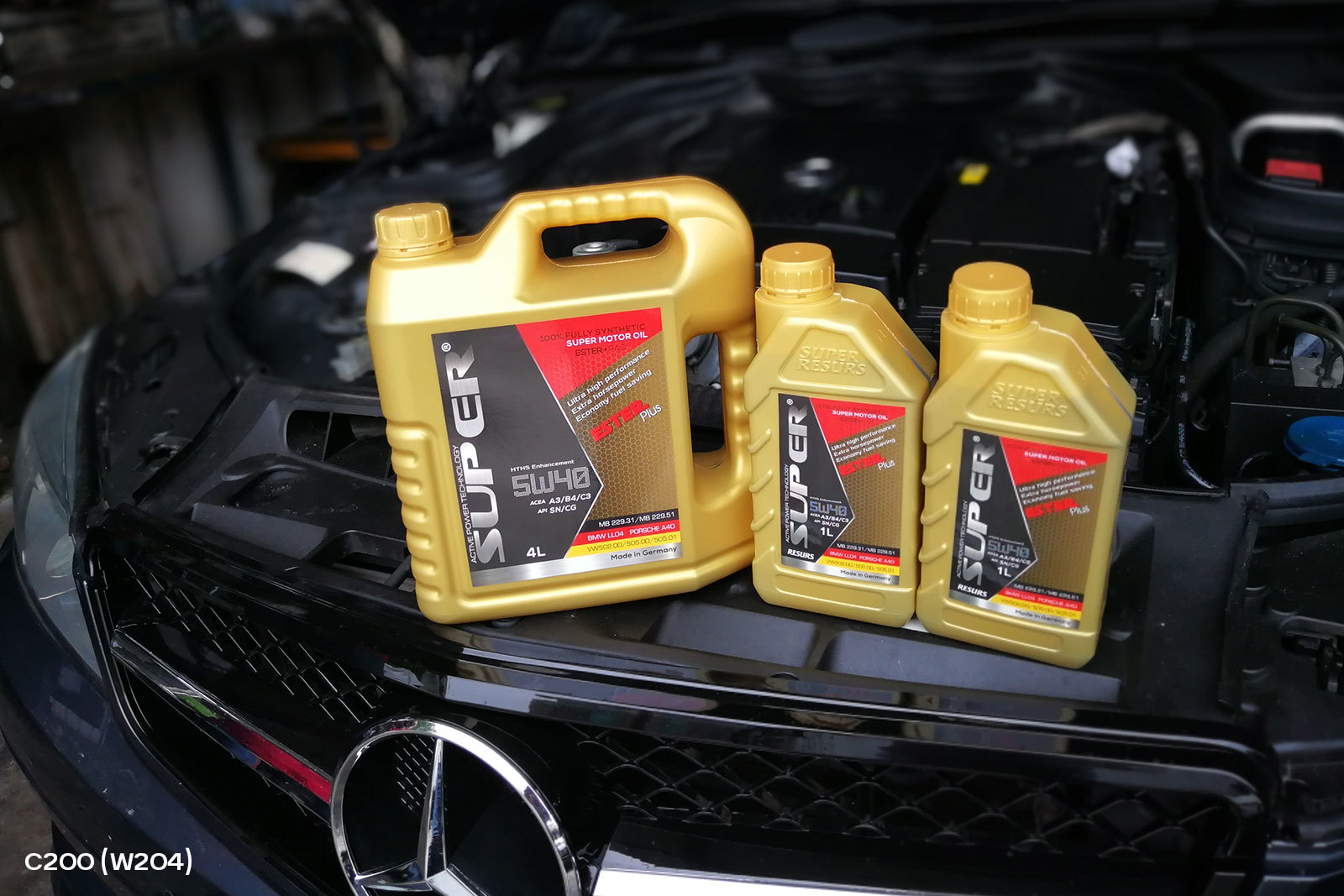 mercedes-benz c200 w204 super ester plus 5w40 motor oil