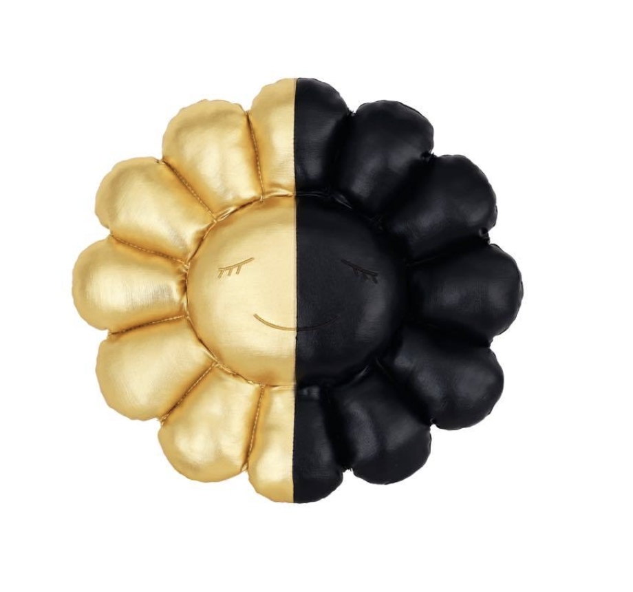 Takashi Murakami 村上隆 黑金拼色 小花 抱枕 30cm/60cm