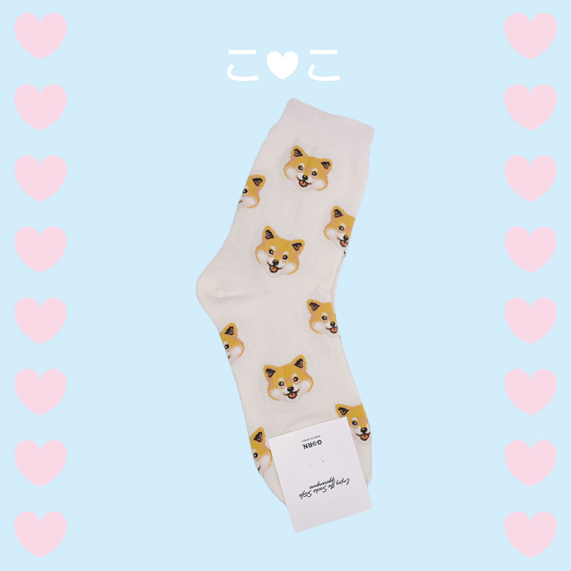 正韓狗狗滿版造型襪子