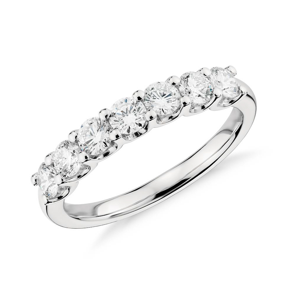 18K白金天然鑽石戒指