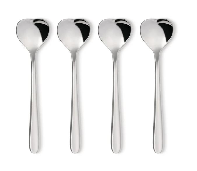 ALESSI BIG LOVE SET OF 4 TEA SPOONS