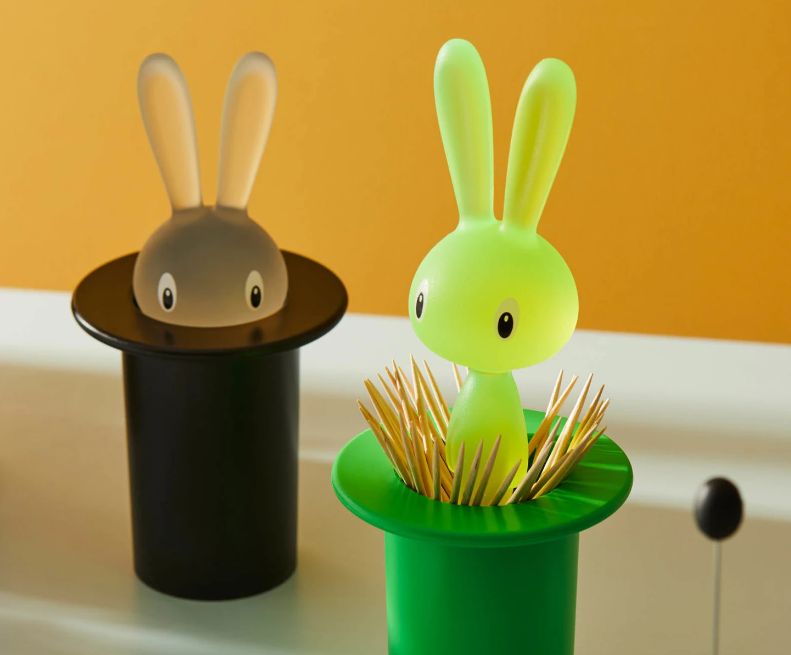 ALESSI MAGIC BUNNY TOOTHPICK HOLDER - BLACK