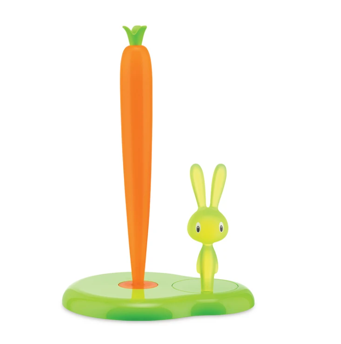 ALESSI BUNNY & CARROT KITCHEN ROLL HOLDER - GREEN