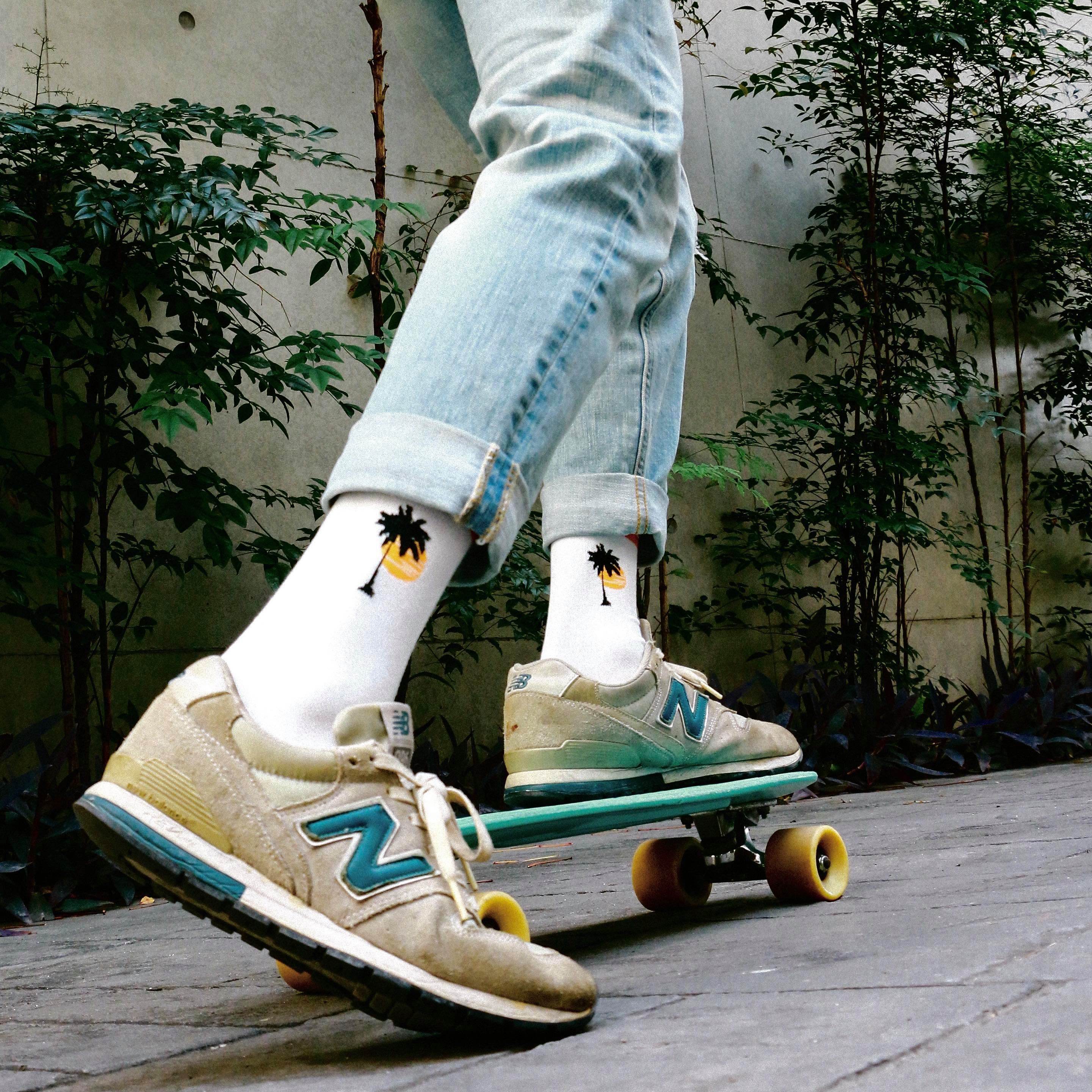 加州椰子樹襪 _ 白色_BF200026