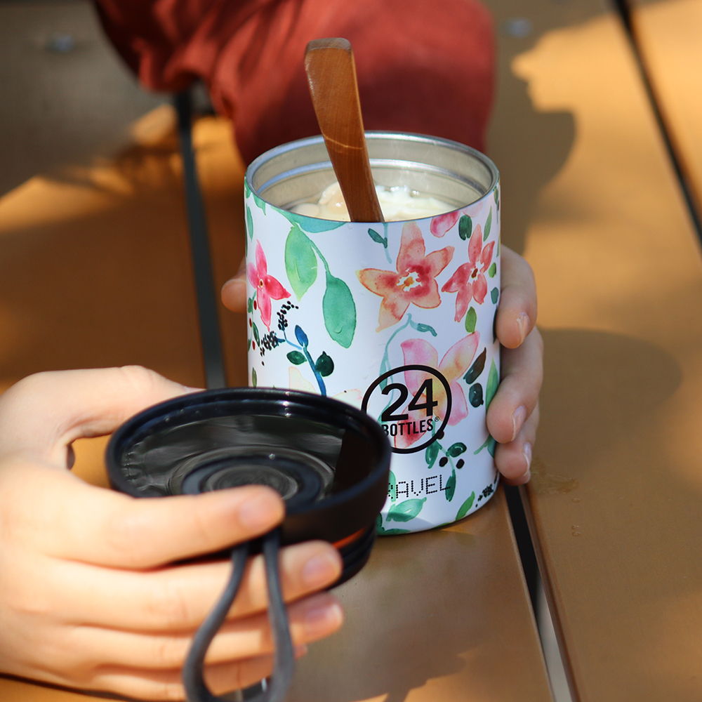 義大利 24Bottles 保溫隨行杯 密封蓋 - 黑