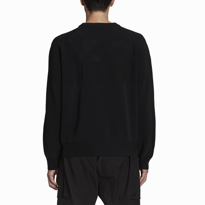 【 Y-3 M CL KNT CR SWT 針織衛衣 - 黑 】