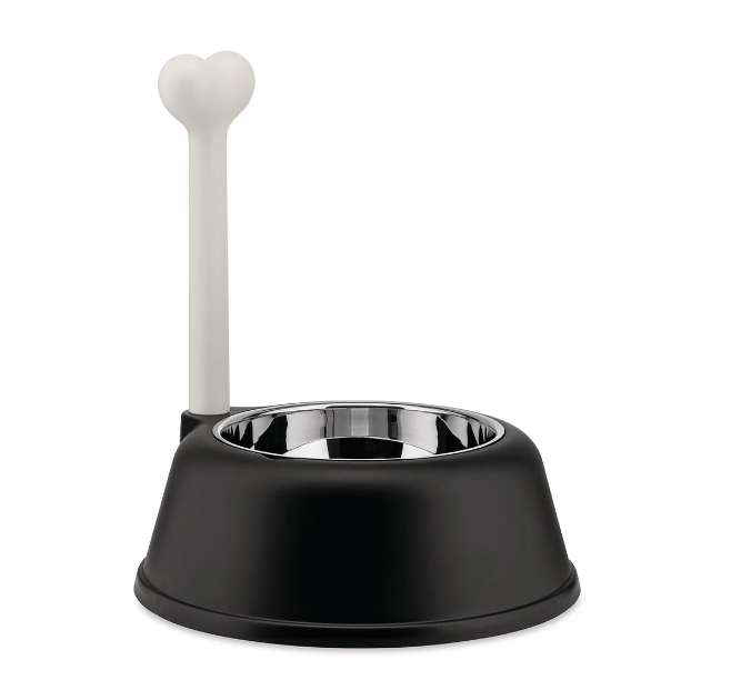 ALESSI LUPITA DOG BOWL - BLACK