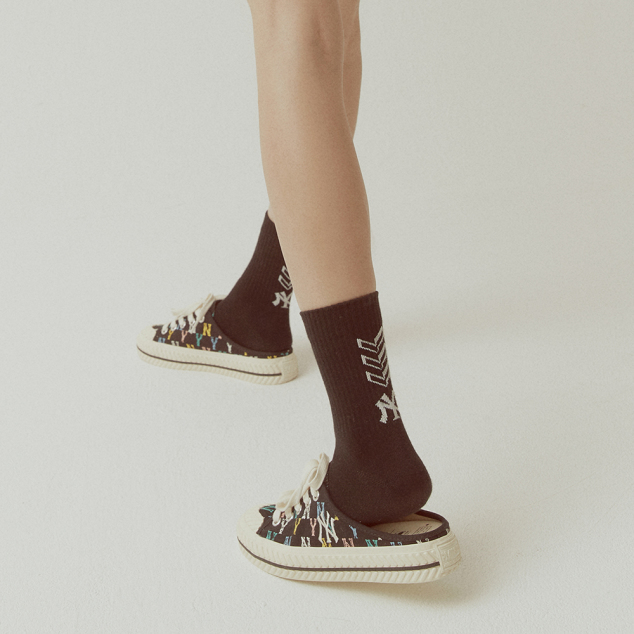 MLB 韓國代購 Playball Monogram 懶人鞋 (2 Colors)