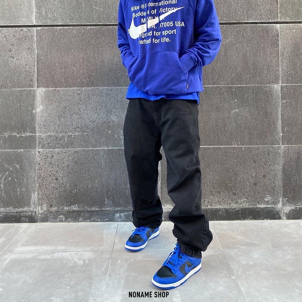 NIKE Dunk Low Retro Black Hyper Cobalt 藍黑