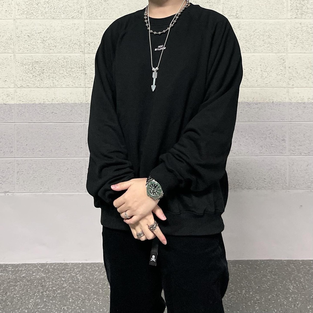 現貨 韓國製 RDC STUDIOS 小字體 Logo 寬鬆 落肩 衛衣 大學T 長袖