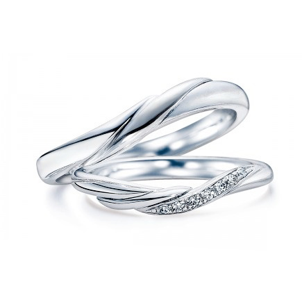 18K白金鑽石結婚戒指