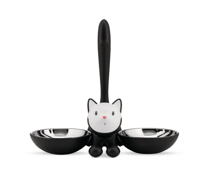 ALESSI TIGRITO CAT BOWL - BLACK