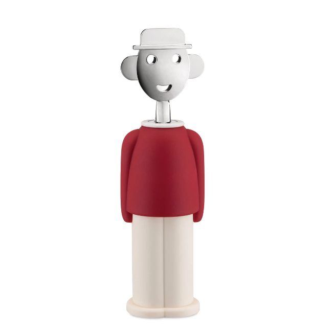 ALESSI ALESSANDRO M. CORKSCREW - RED AND WHITE