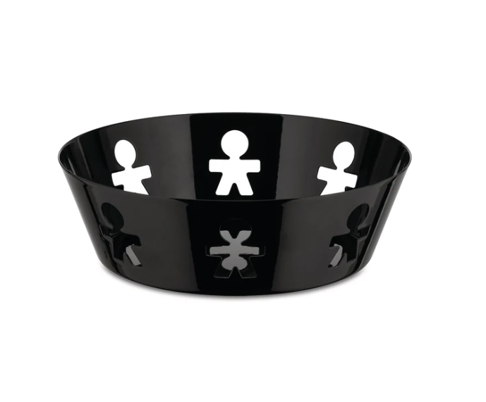 ALESSI GIROTONDO PIERCED BASKET - BLACK
