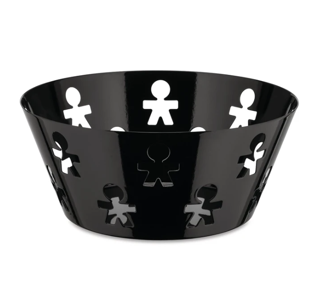 ALESSI GIROTONDO PIERCED BASKET - BLACK