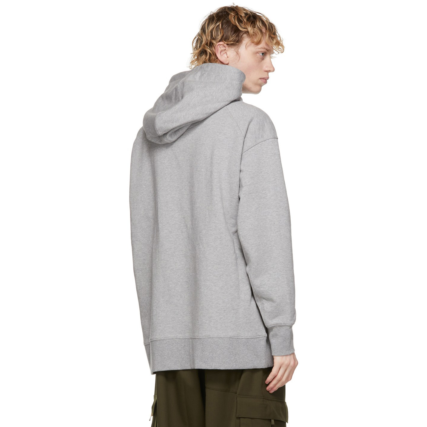 【 Y-3 M CL LC HOODIE 胸前LOGO帽TEE - 灰 】