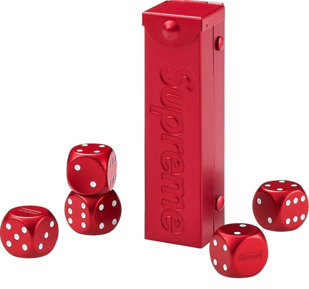 Supreme 21SS Aluminum Dice Set 新款Logo 骰子