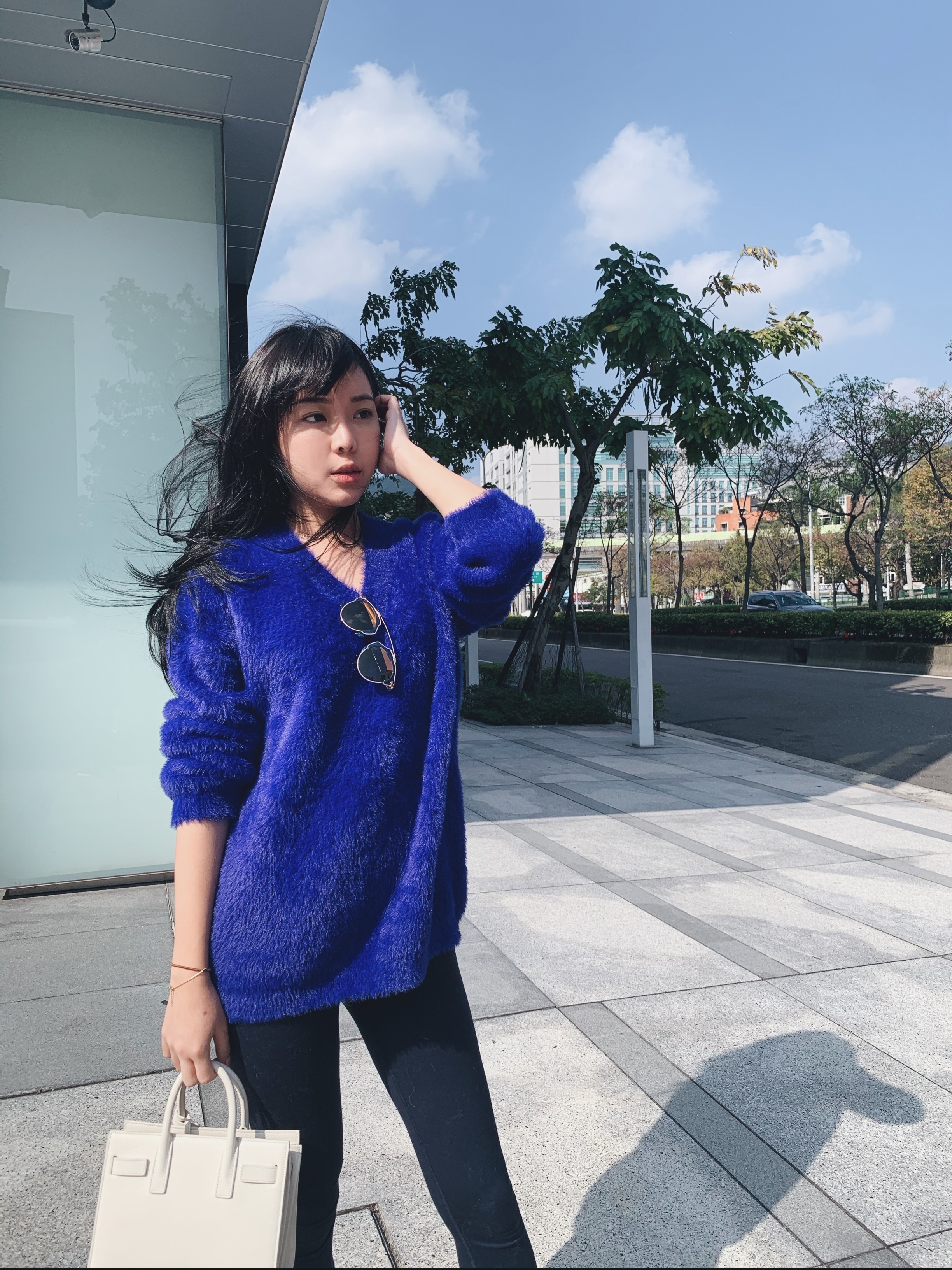 Sapphire 高質感水貂絨V領上衣