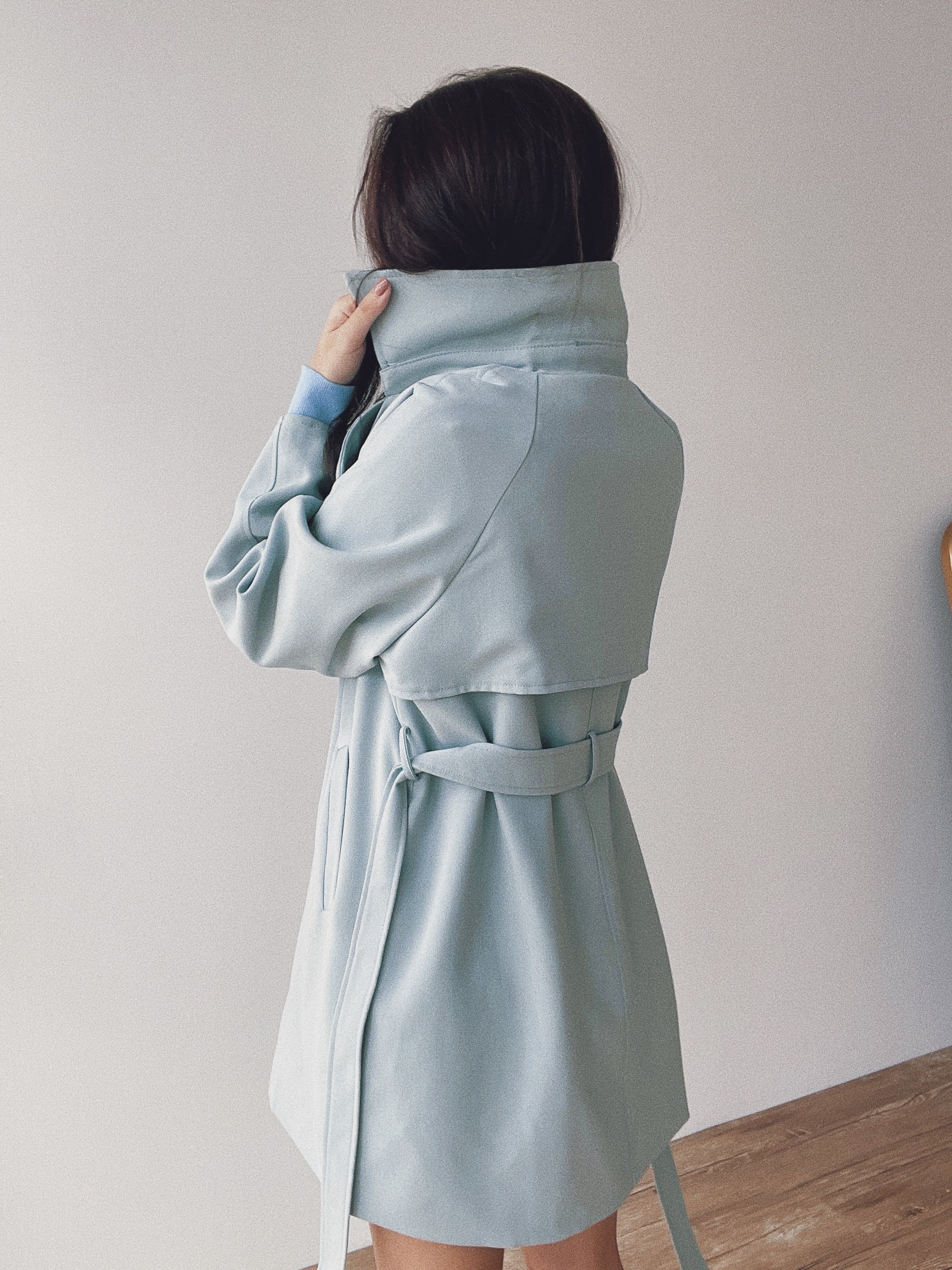 Everyday 翻領風衣外套附腰帶