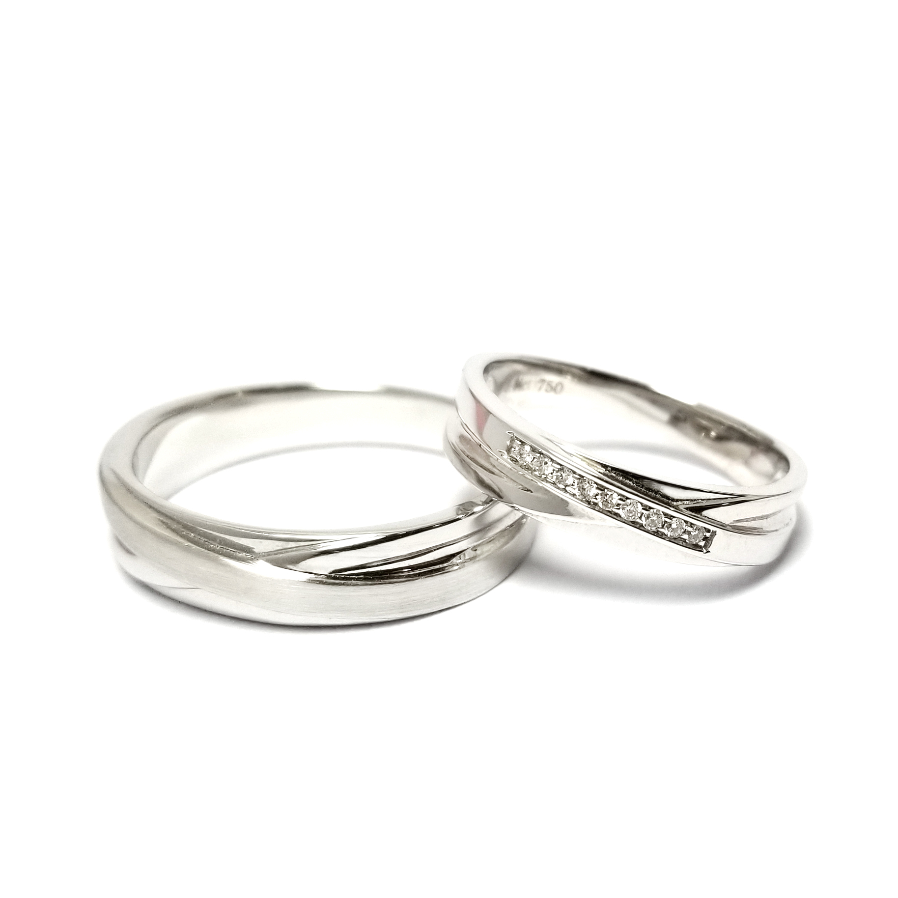 Truelove 18K 白金 結婚戒指