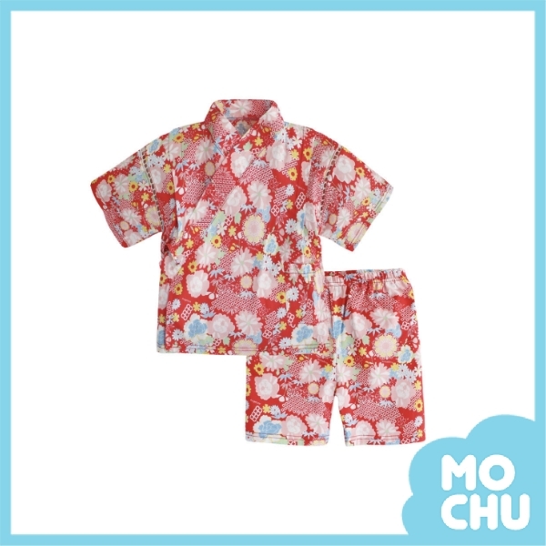 和式紅花和風套裝