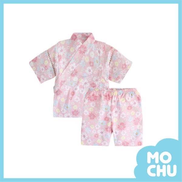 粉底花朵和風套裝