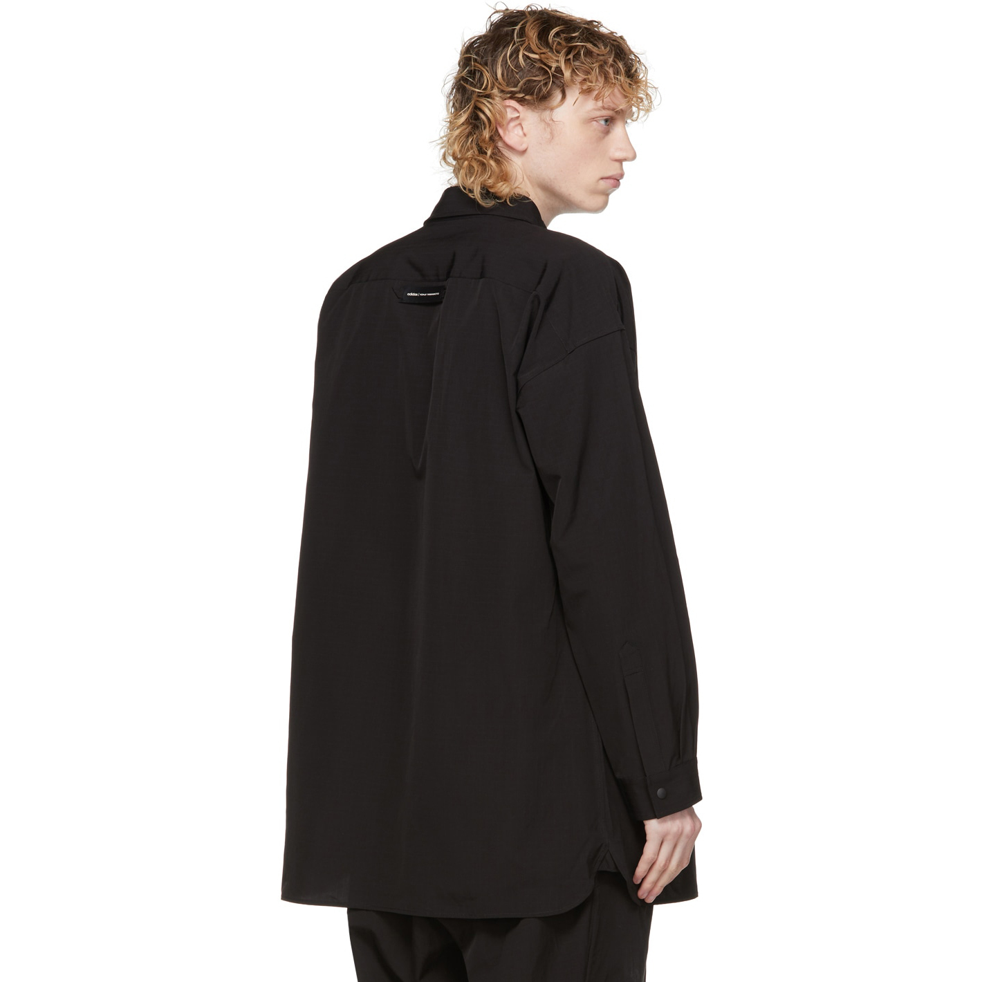 【 Y-3 M CL RIPST SHRT 落肩長袖襯衫 - 黑 】