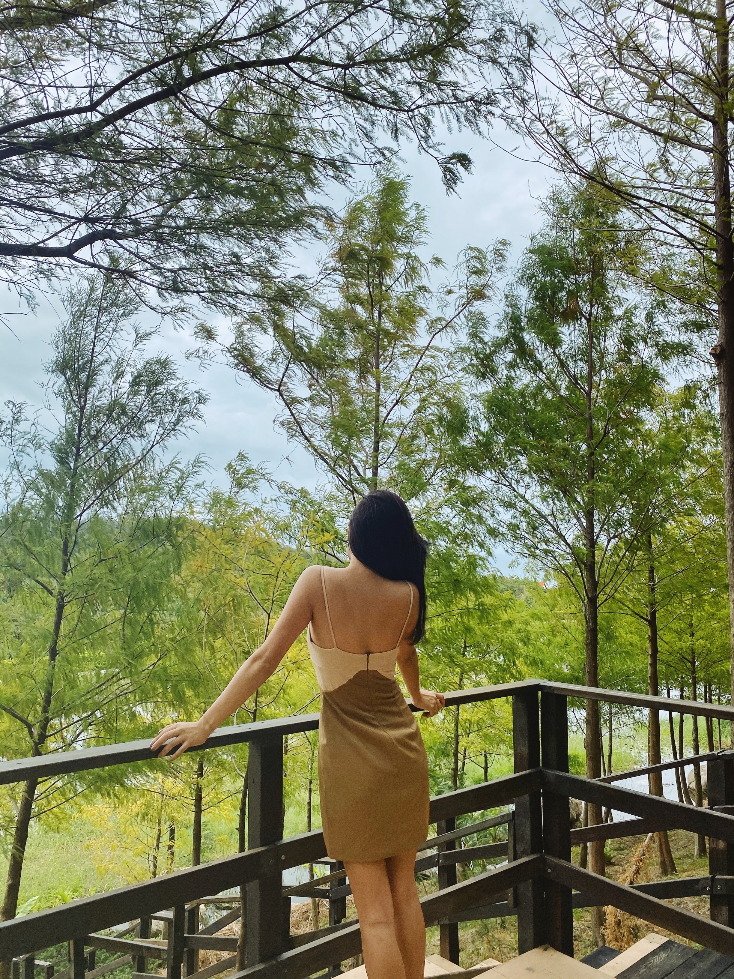 Pocahontas princess 印第安公主 雙色細肩拼接洋裝