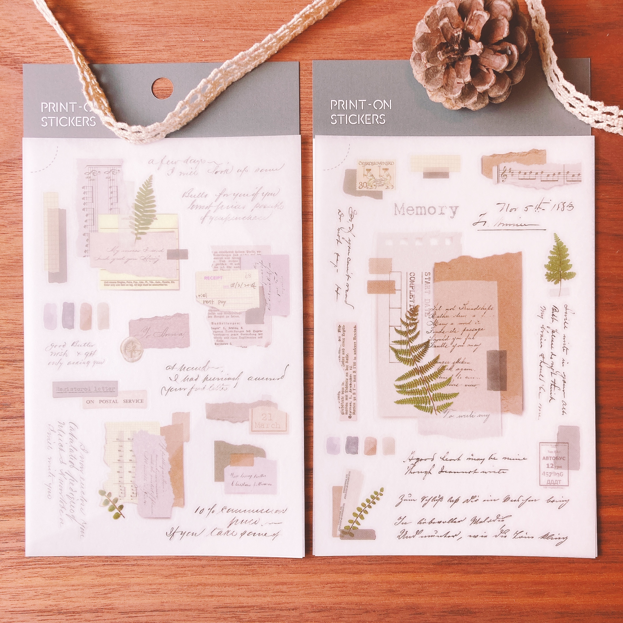 MU|轉印貼紙 日子隨記(161)/時光信札(162)/旅者藏票(129)/舊時光戳記(130)