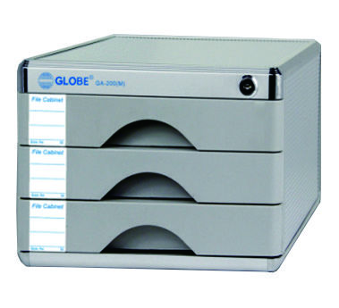 Globe 鋁塑有鎖3層文件櫃