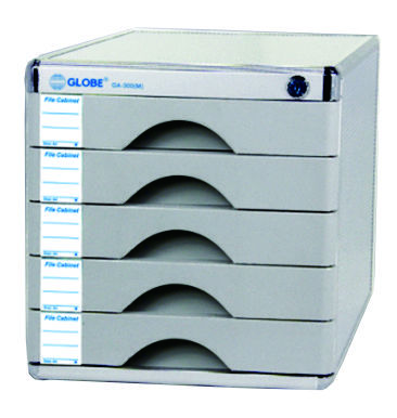 Globe 鋁塑有鎖5層文件櫃