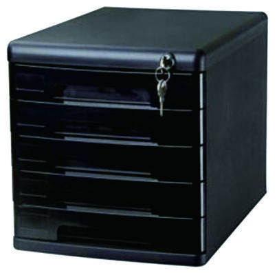 Deli 9778 塑膠有鎖5層文件櫃