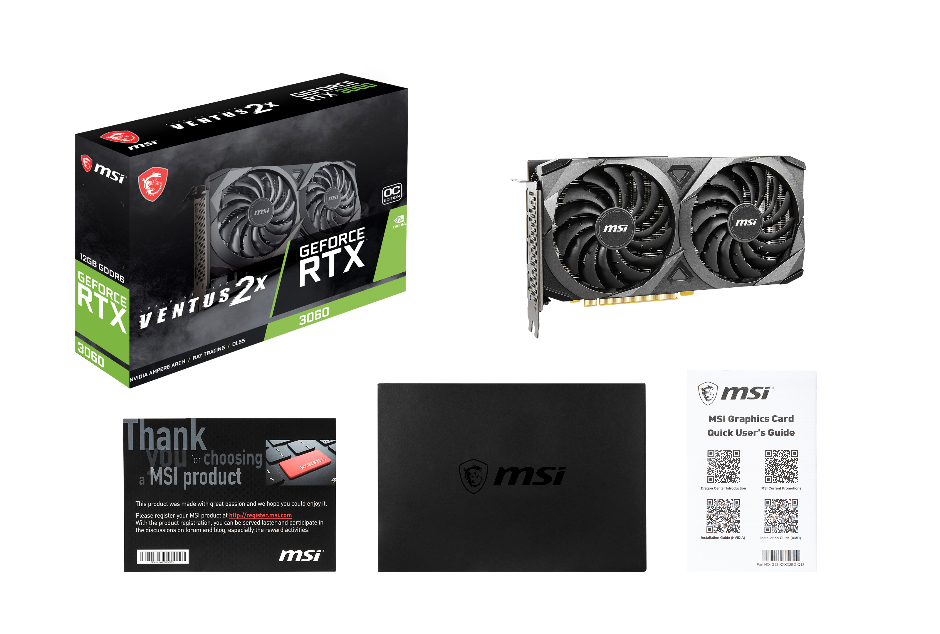 MSI 顯示卡GeForce RTX 3060 VENTUS 2X OC 12G DI-N3060W1