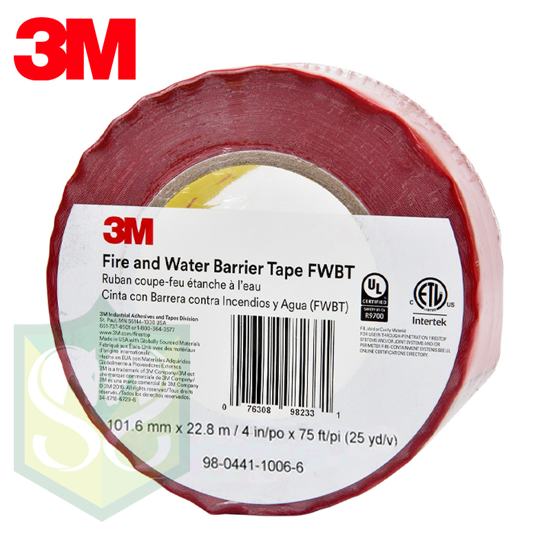 3M™ FWBT-4 Fire & Water Barrier Tape  (4" X 75')