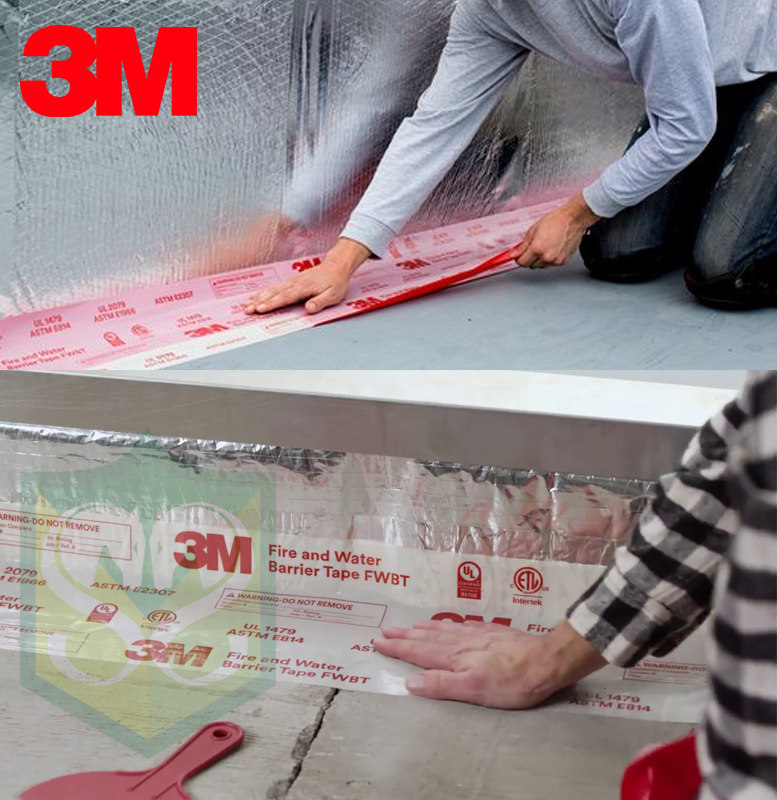 3M™ FWBT-4 Fire & Water Barrier Tape  (4" X 75')