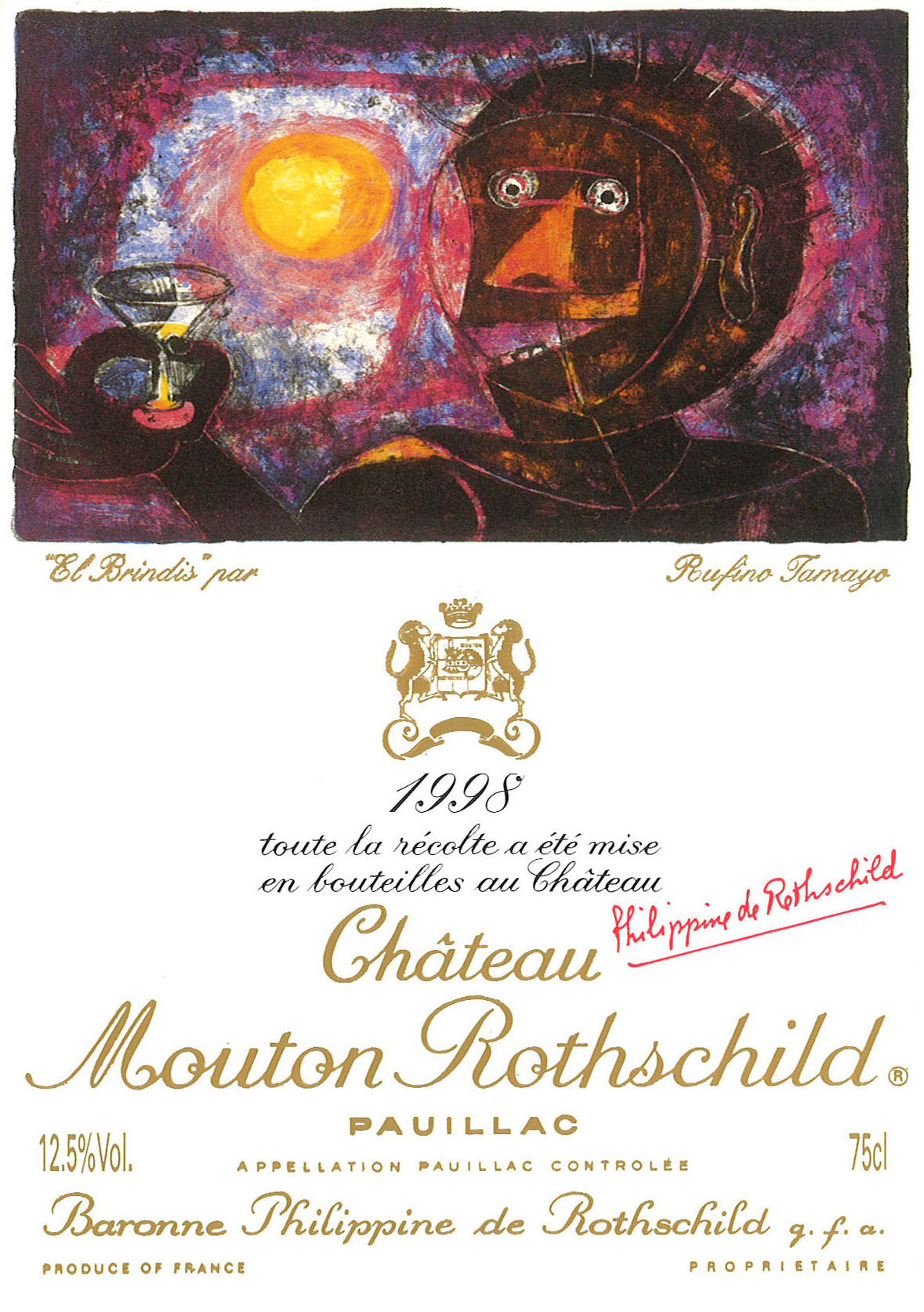 Chateau Mouton Rothschild 1998 (RP97)