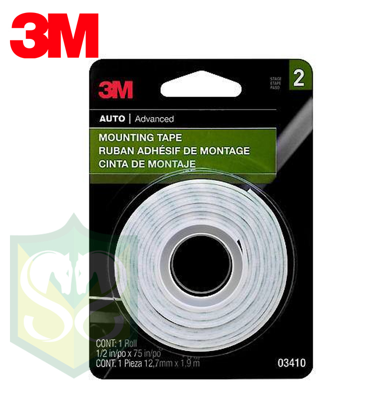 3M™  03410  1/2" x 75" Mounting Tape (WHITE)