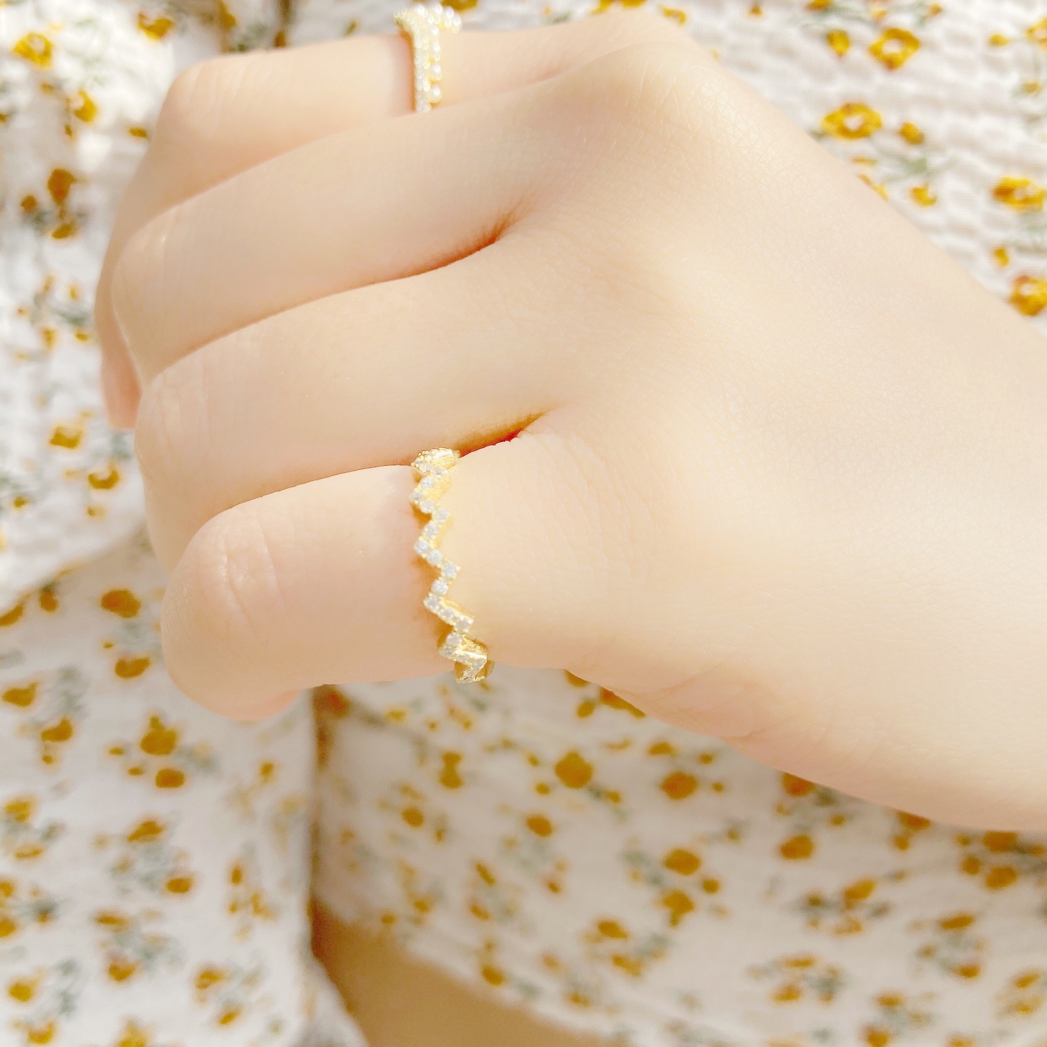 | 925純銀・ 14k金 | 微浪戒指 | RI0254 |